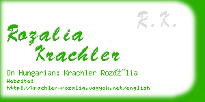 rozalia krachler business card